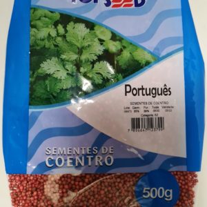 SEMENTE COENTRO PORTUGUES IMPORTADO TOPSEED 500GR