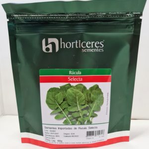 SEMENTE RÚCULA SELECTA IMPORTADA 100G HORTICERES